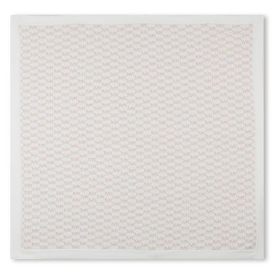 BEIGE & WHITE PATTERNED BLANKET / R30529-N52