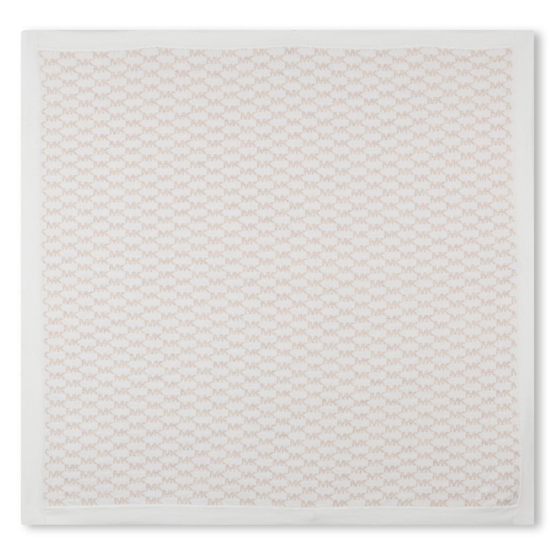 BEIGE & WHITE PATTERNED BLANKET / R30529-N52