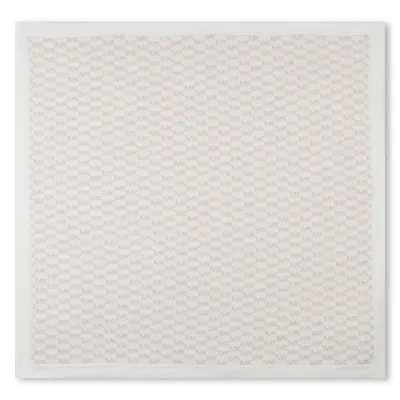BEIGE & WHITE PATTERNED BLANKET / R30529-N52