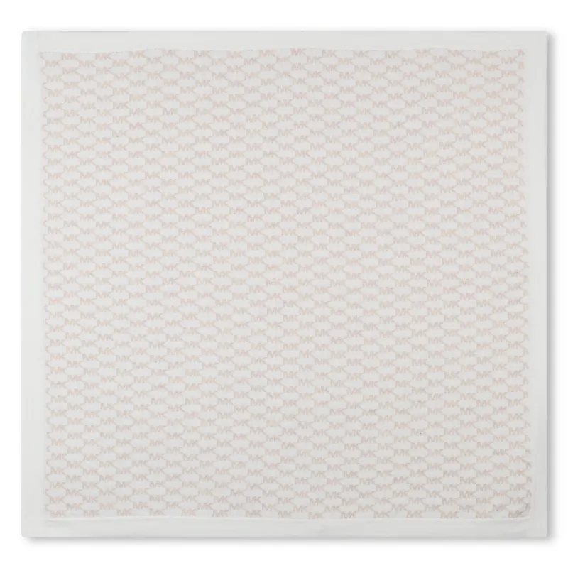 BEIGE & WHITE PATTERNED BLANKET / R30529-N52