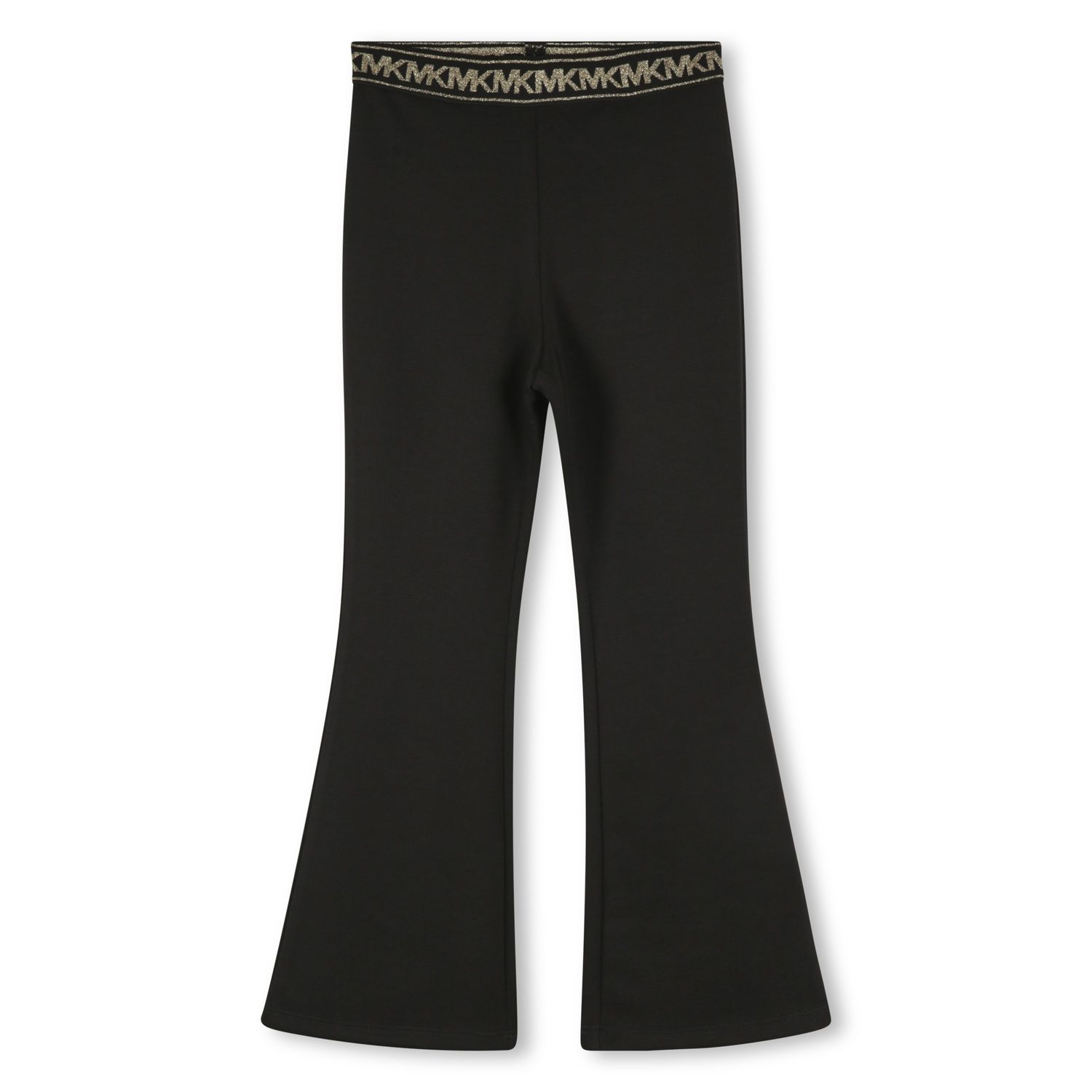 BLACK PANTS GOLD GLITTER WAIST MK LOGO / R30496-09B