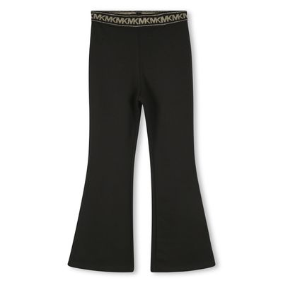 BLACK PANTS GOLD GLITTER WAIST MK LOGO / R30496-09B