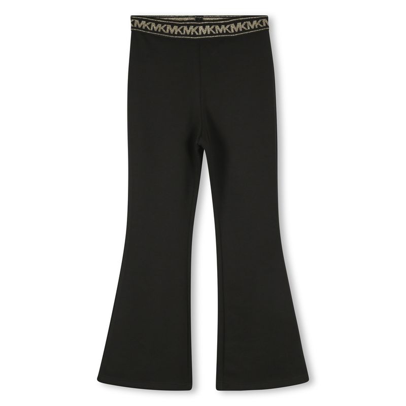 BLACK PANTS GOLD GLITTER WAIST MK LOGO / R30496-09B
