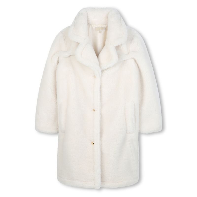 CREAM FAUX SHERLING COAT / R30459-190