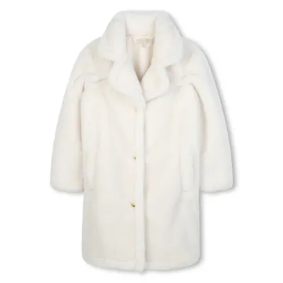 CREAM FAUX SHERLING COAT / R30459-190