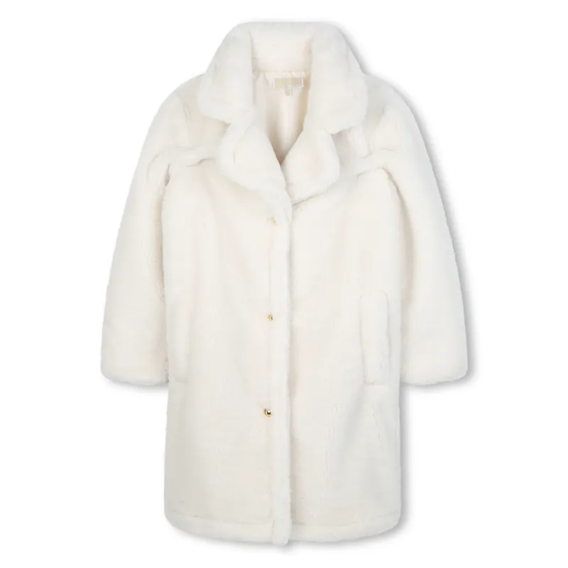 CREAM FAUX SHERLING COAT / R30459-190