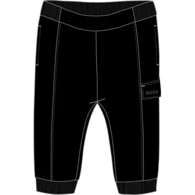 BLACK SWEATPANTS SIDE POCKET LOGO / J52436-09B