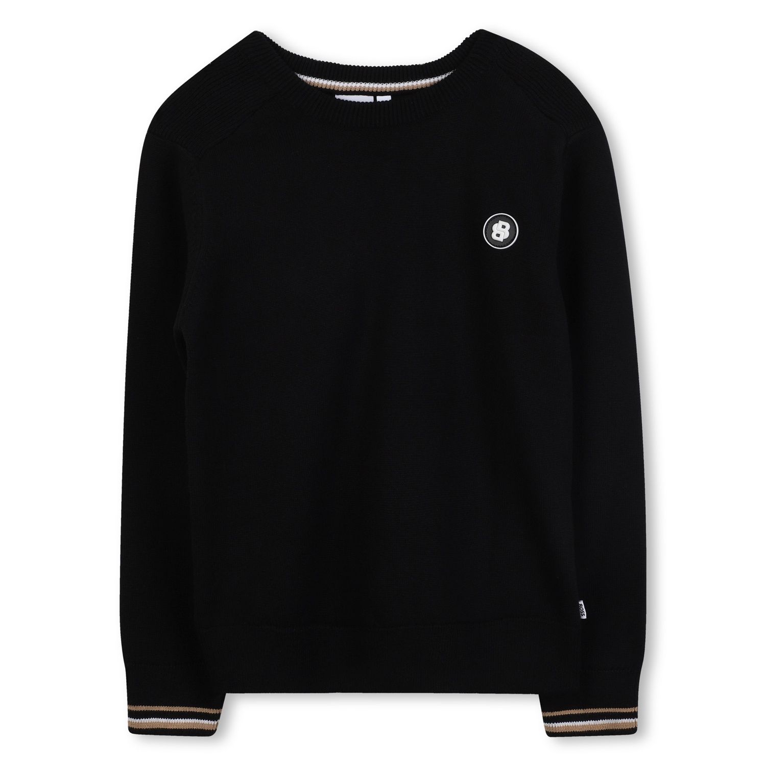BLACK WOOL SWEATER / J52343-09B