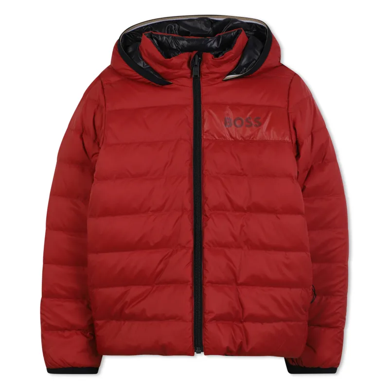 DARK RED PUFFER JACKET REVERSIBLE / J52398-96D