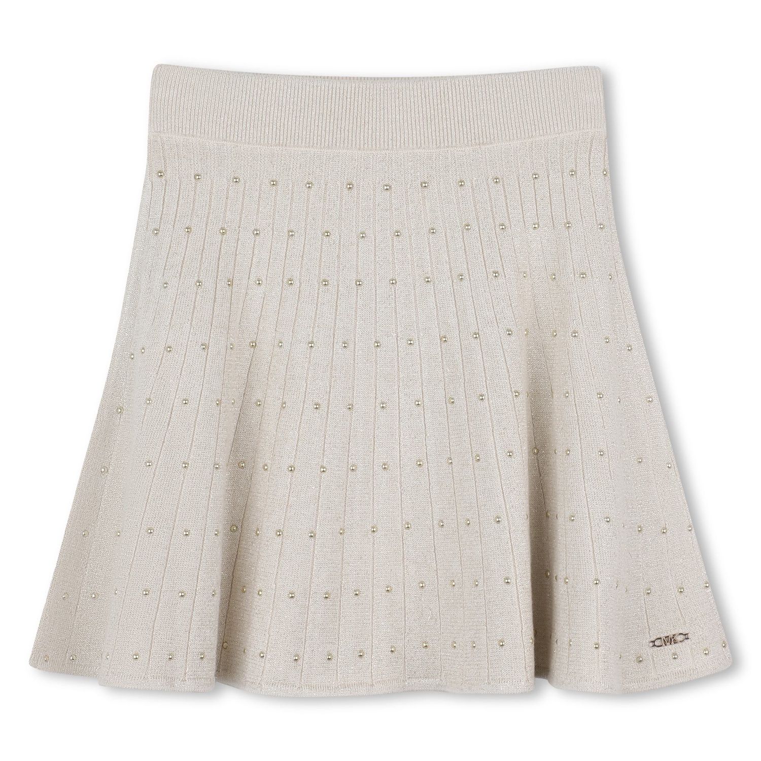 GOLD KNIT SKIRT STUDDED / R30439-Z99