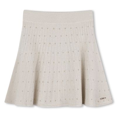 GOLD KNIT SKIRT STUDDED / R30439-Z99