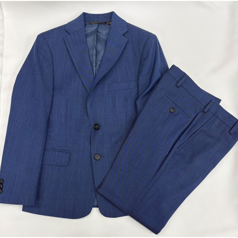 2PC MID BLUE SUIT REGULAR FIT TONE ON TONE / BKPN1YMX0001 2PC MID BLUE SUIT REGULAR FIT TONE ON TONE / BKPN1YMX0001
