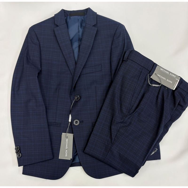 2PC NAVY SUIT SKINNY FIT CHECK PRINT / BYEB1YTZ0016 2PC NAVY SUIT SKINNY FIT CHECK PRINT / BYEB1YTZ0016