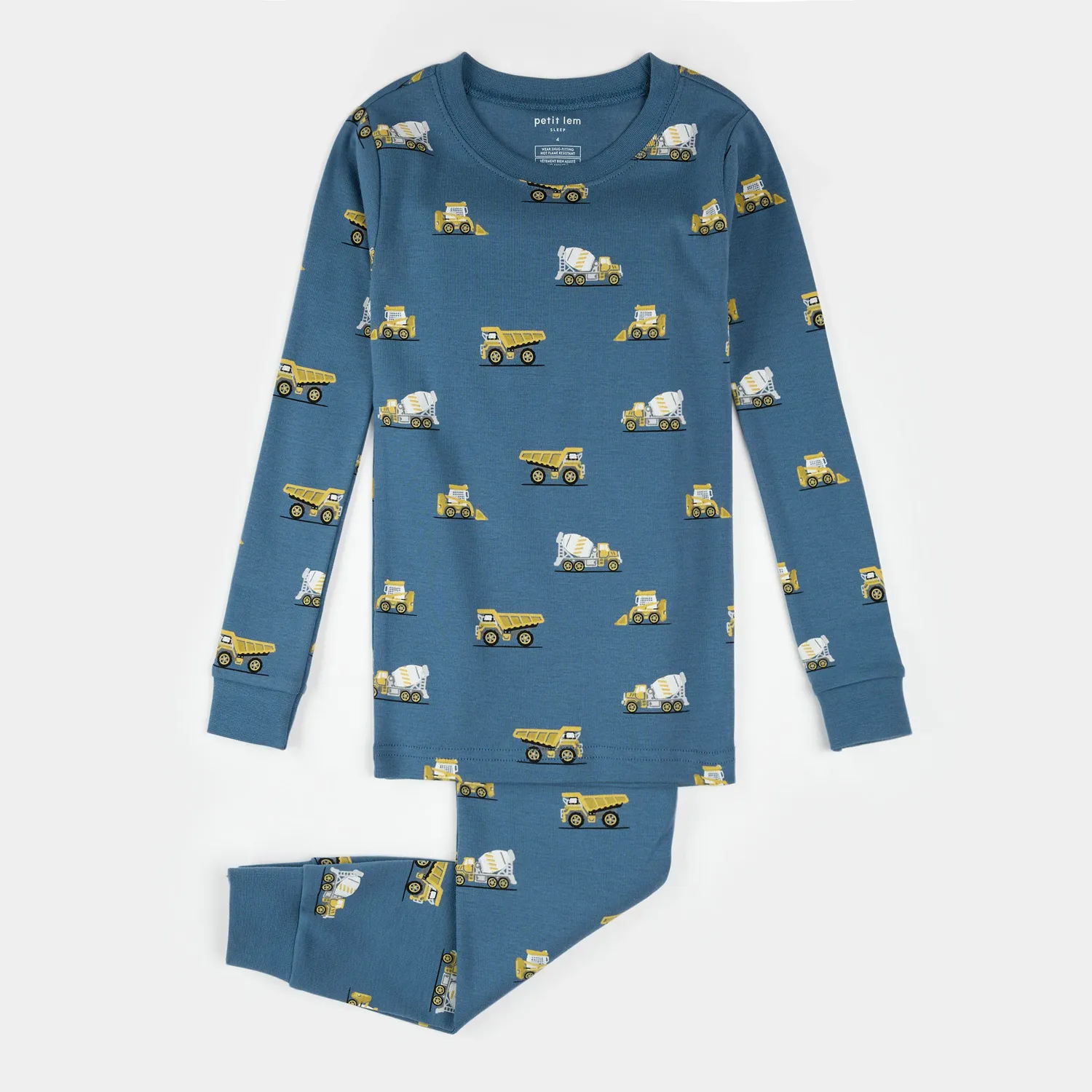 BLUE ROYAL 2PC PYJAMA YEL TRUCK PRINT / 25FRS15Q06/K