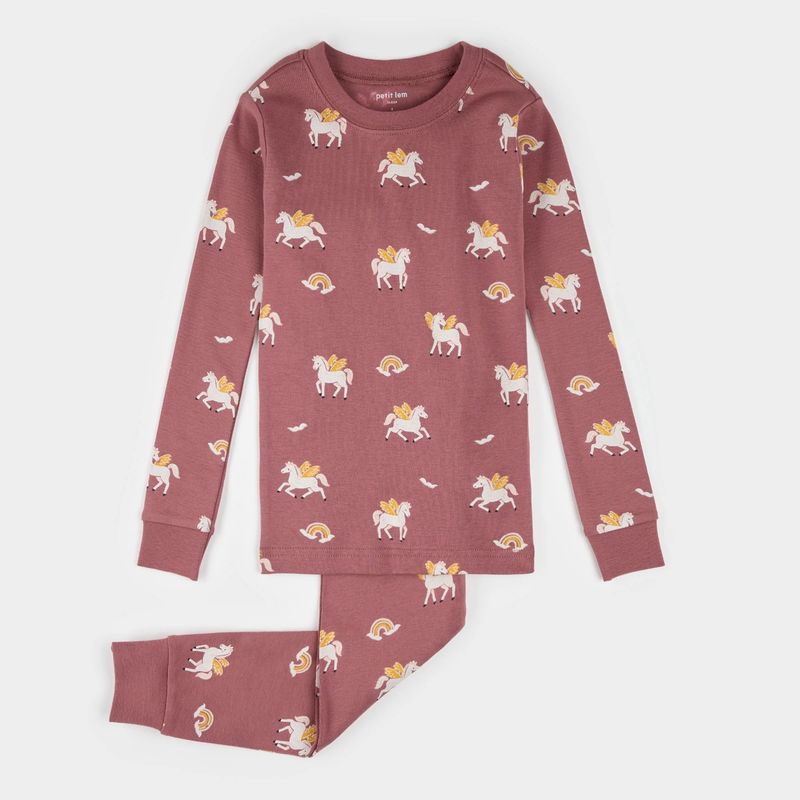 DARK PINK SLEEPER WHT UNICORN PRINT 2WAY CLOSURE / 25FRS15Q03/B