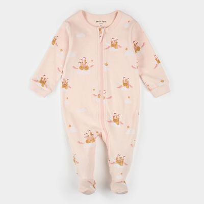 LIGHT PINK SLEEPER CASTLE & CLOUD PRINT 2WAY CLOSURE / 25FRS15P02/B