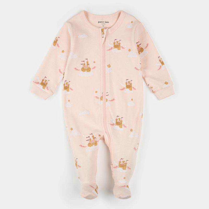 LIGHT PINK SLEEPER CASTLE & CLOUD PRINT 2WAY CLOSURE / 25FRS15P02/B