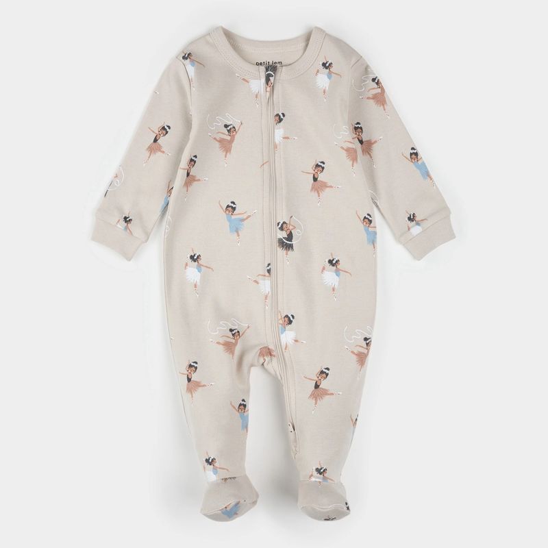 BEIGE SLEEPER BALLERINA PRINT 2WAY CLOSURE / 25FRS15P01/B