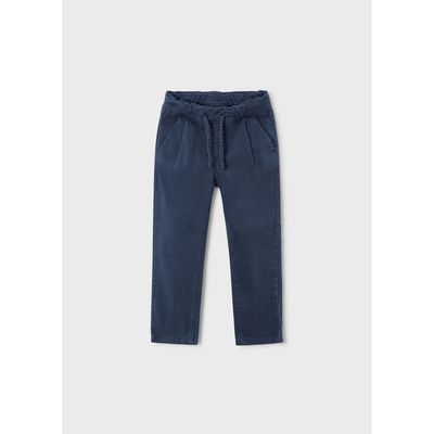 BLUE CHINO JOGGER PANT PULL WAIST TIE / 4561-011