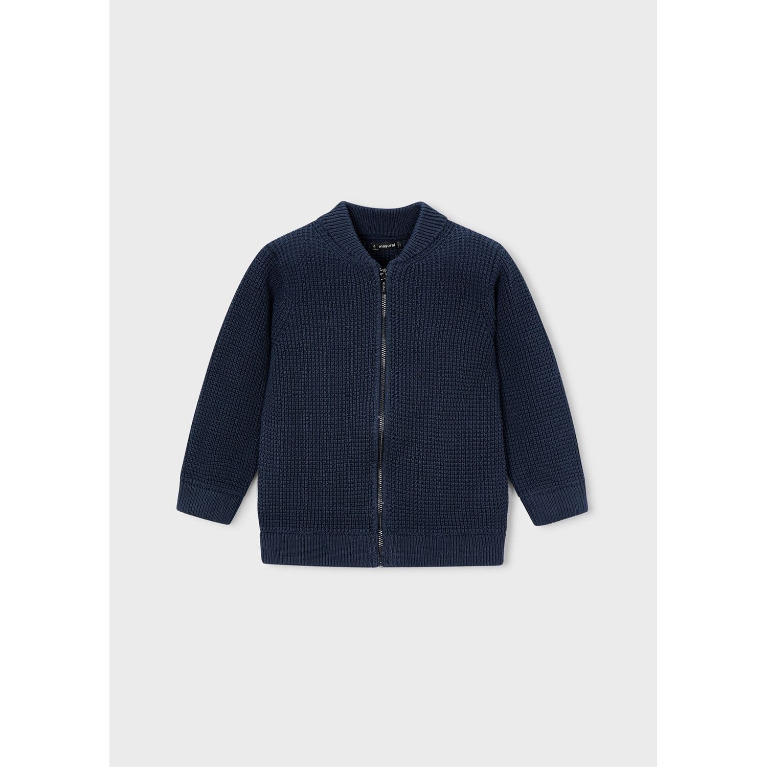 NAVY KNIT CARDIGAN ZIP CLOSURE / 4385-087