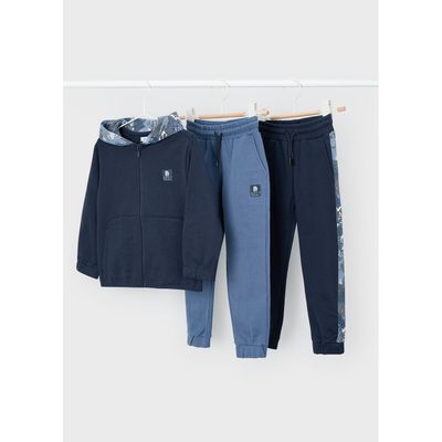 3PC NAVY TRACKSUIT PRINTED HOOD BLUE PANT / 4803-045