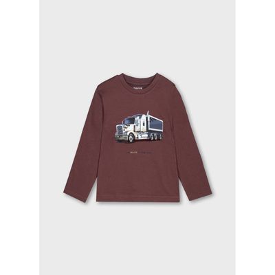 PLUM TSHIRT TRUCK MOTIF LONG SLEEVE / 4085-022