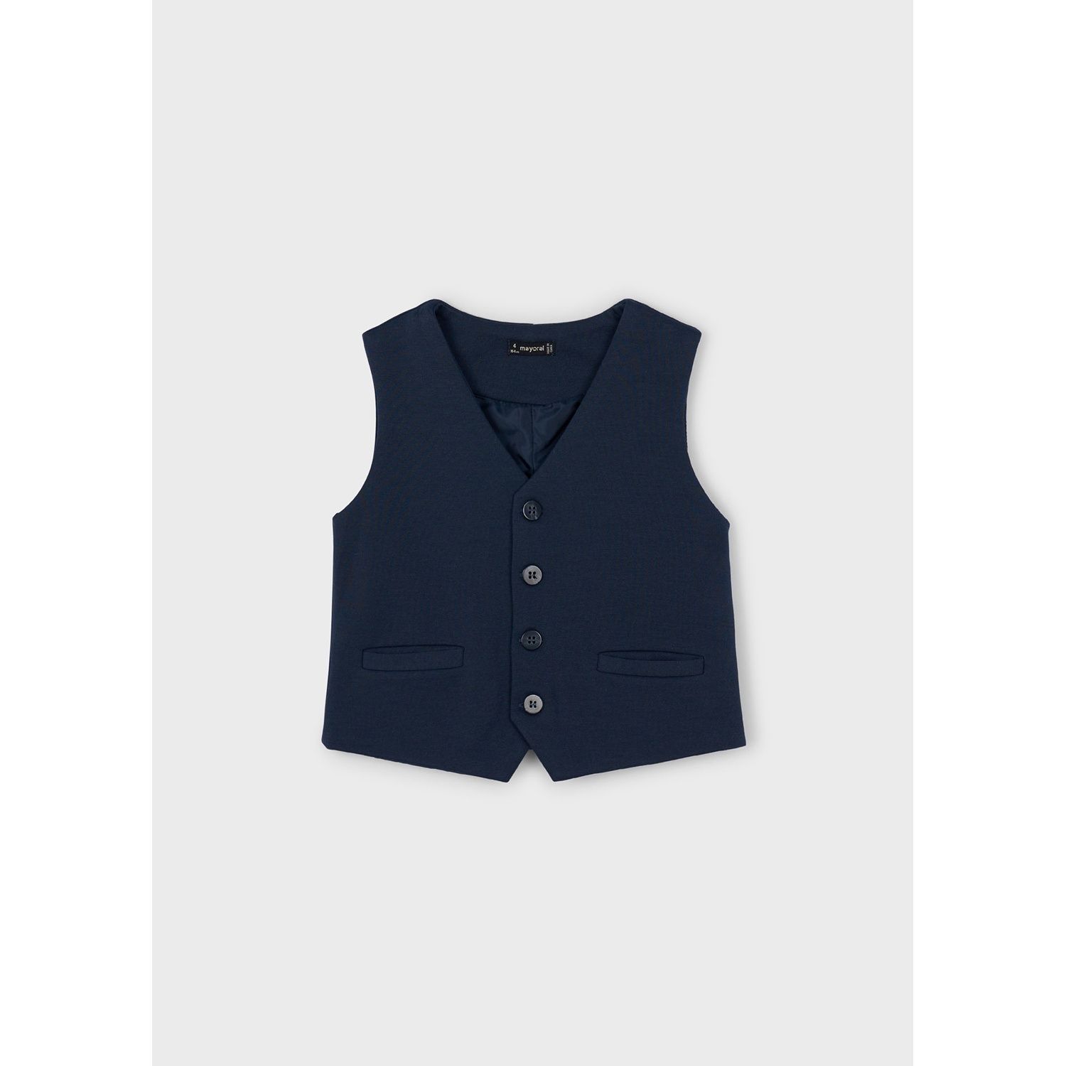 NAVY VEST 4BUTTONS 2POCKETS / 4384-003