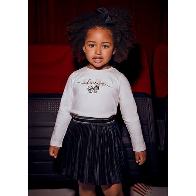 BLACK PLEATED SKIRT / 4903-037