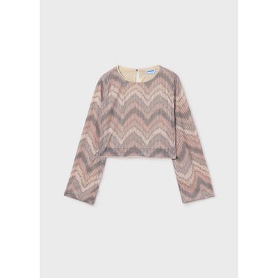 NUDE SEQUIN TOP MCL PRINT / 7031-023