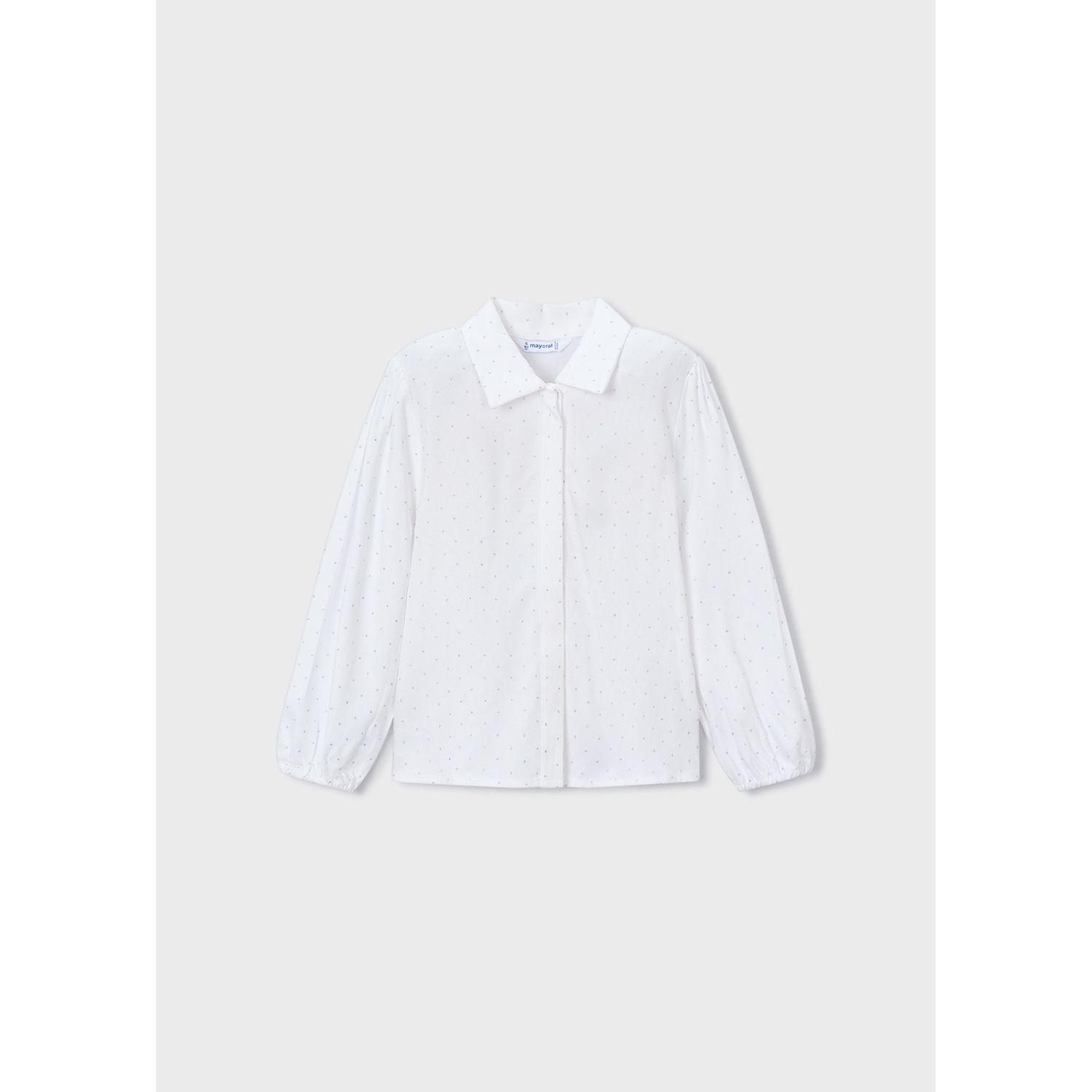 CREAM BLOUSE SILVER DOT PRINT / 4133-028