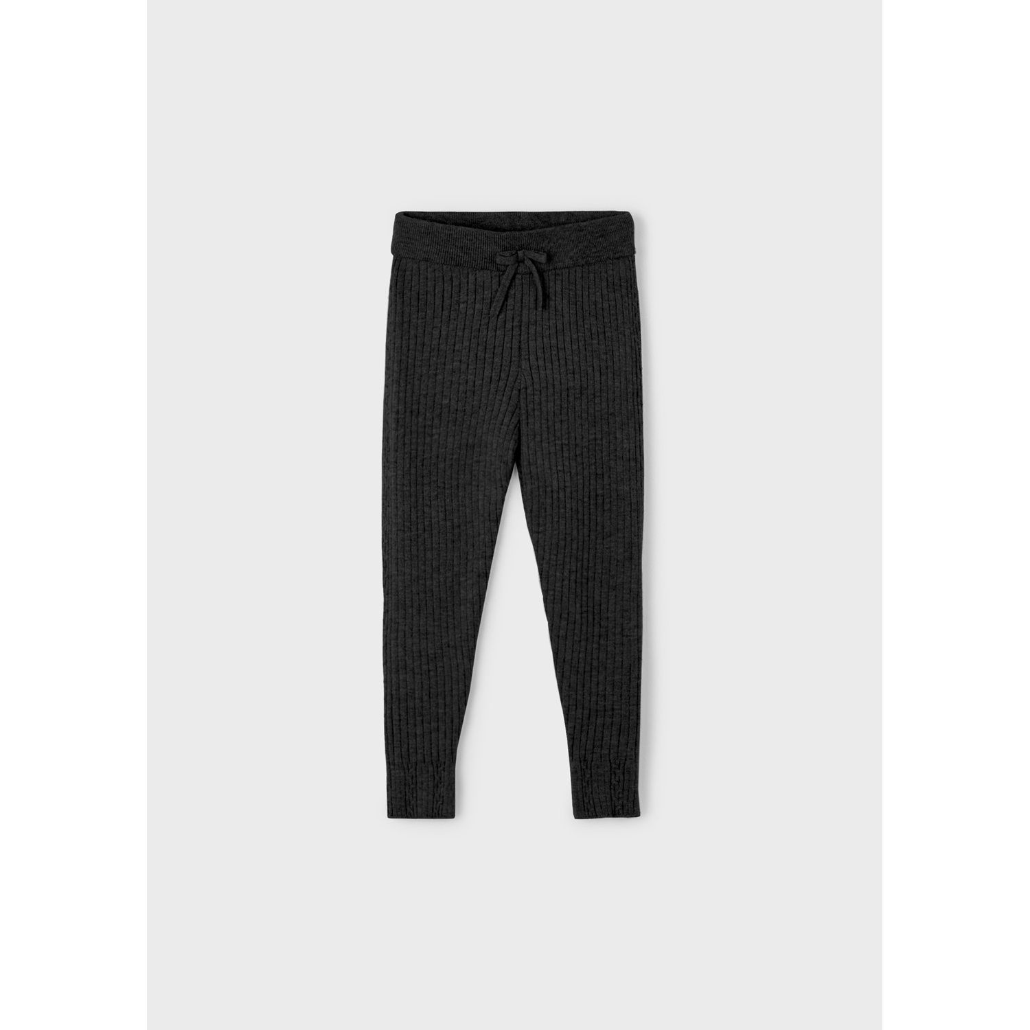 BLACK RIBBED KNIT LEGGING / 10059-070