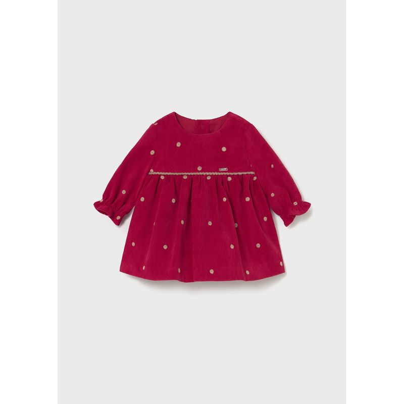 RED FANTASY DRESS VELOUR GOLD DOTS / 2820-001