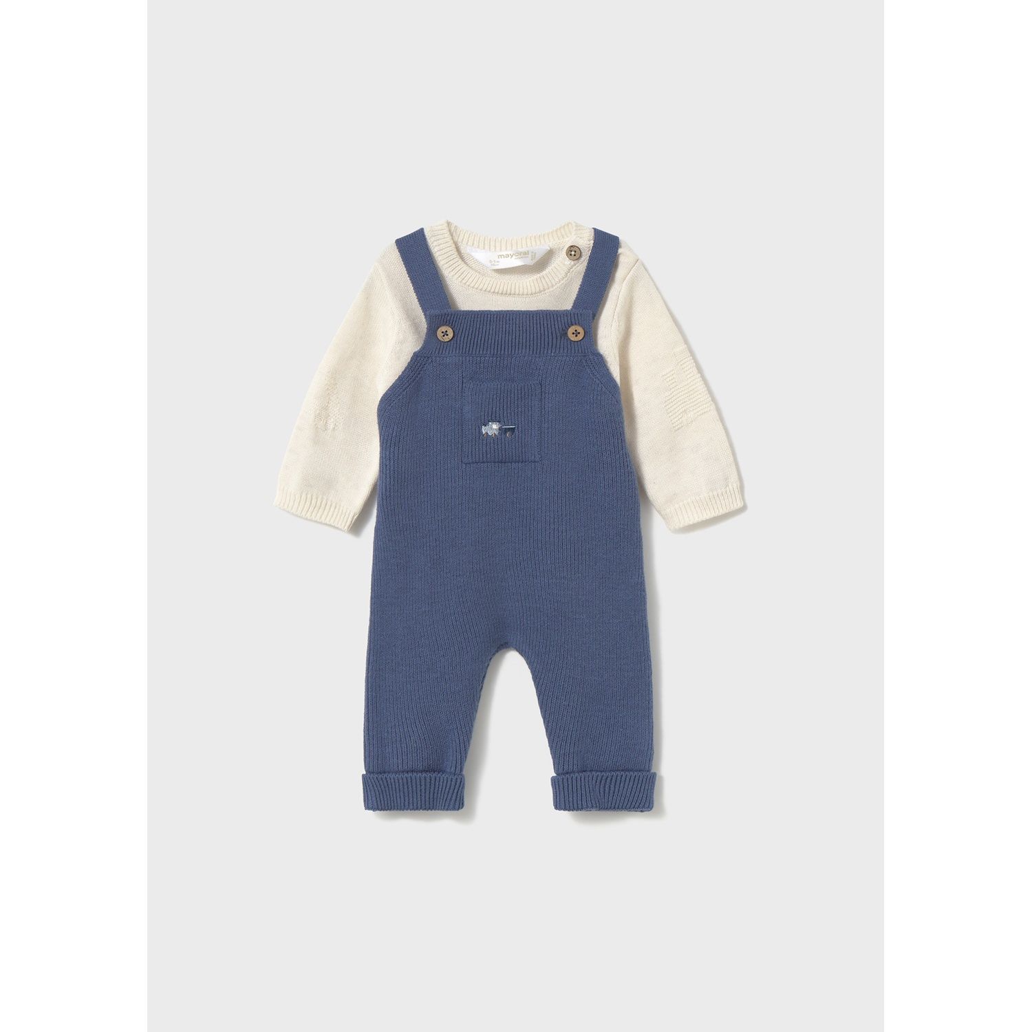 2PC BLUE & CREAM JUMPER SET KNIT / 2646-011