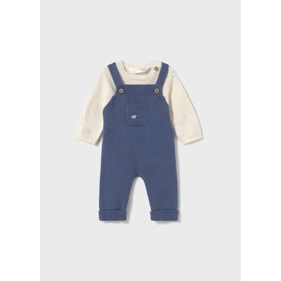 2PC BLUE & CREAM JUMPER SET KNIT / 2646-011