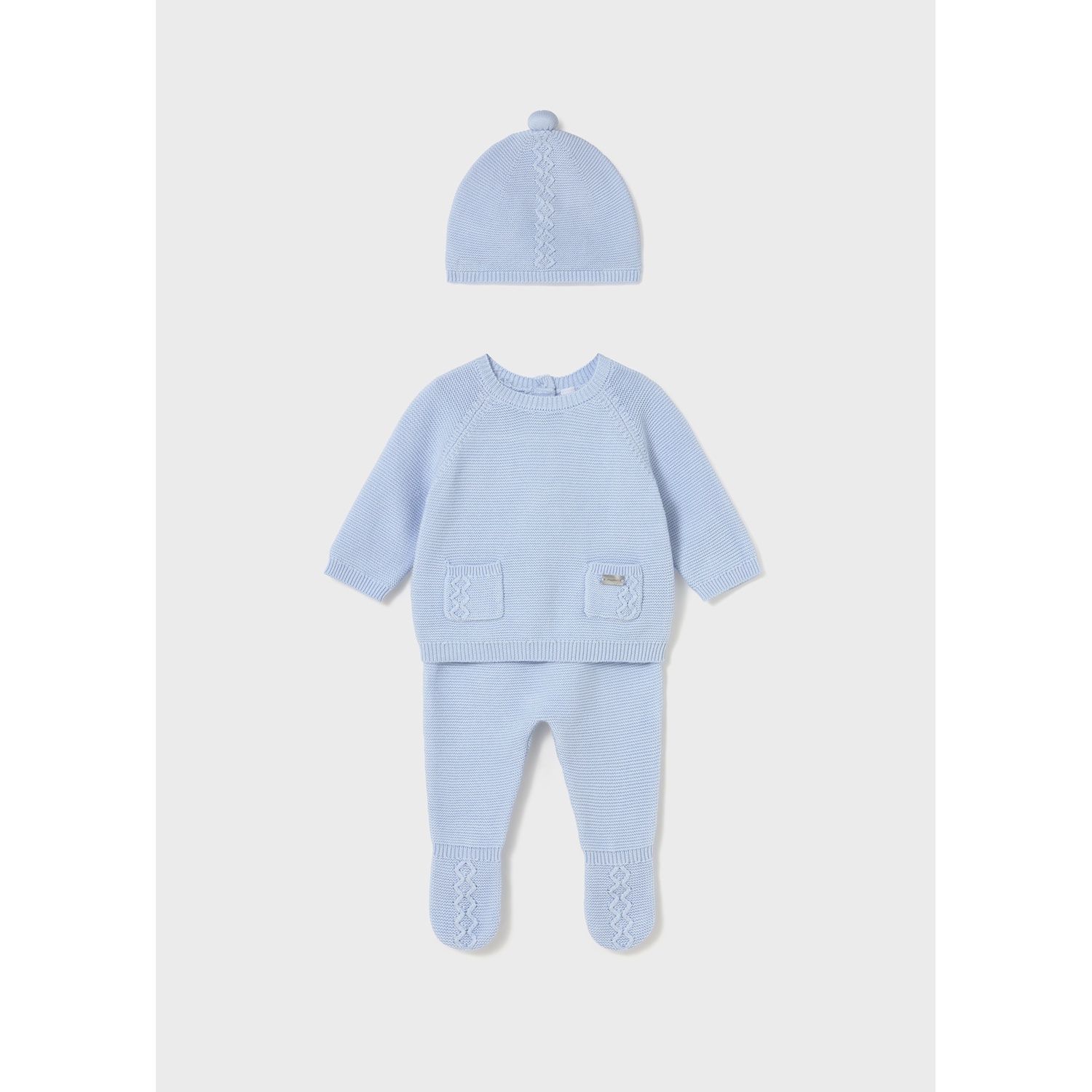 3PC SKY BLUE LEG WARMER SET & HAT / 564-010