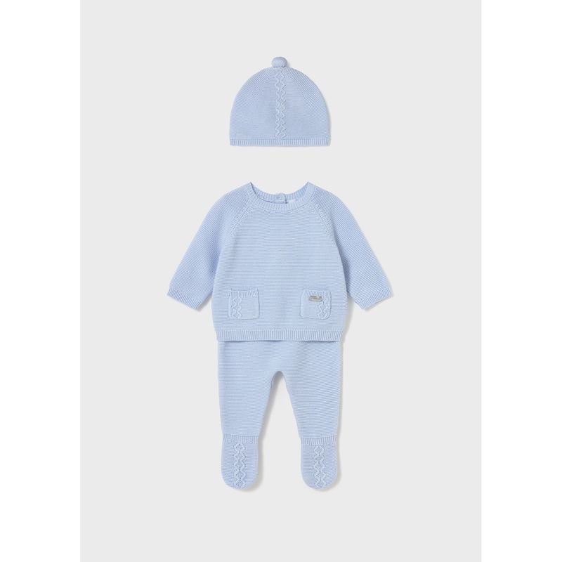 3PC SKY BLUE LEG WARMER SET & HAT / 564-010