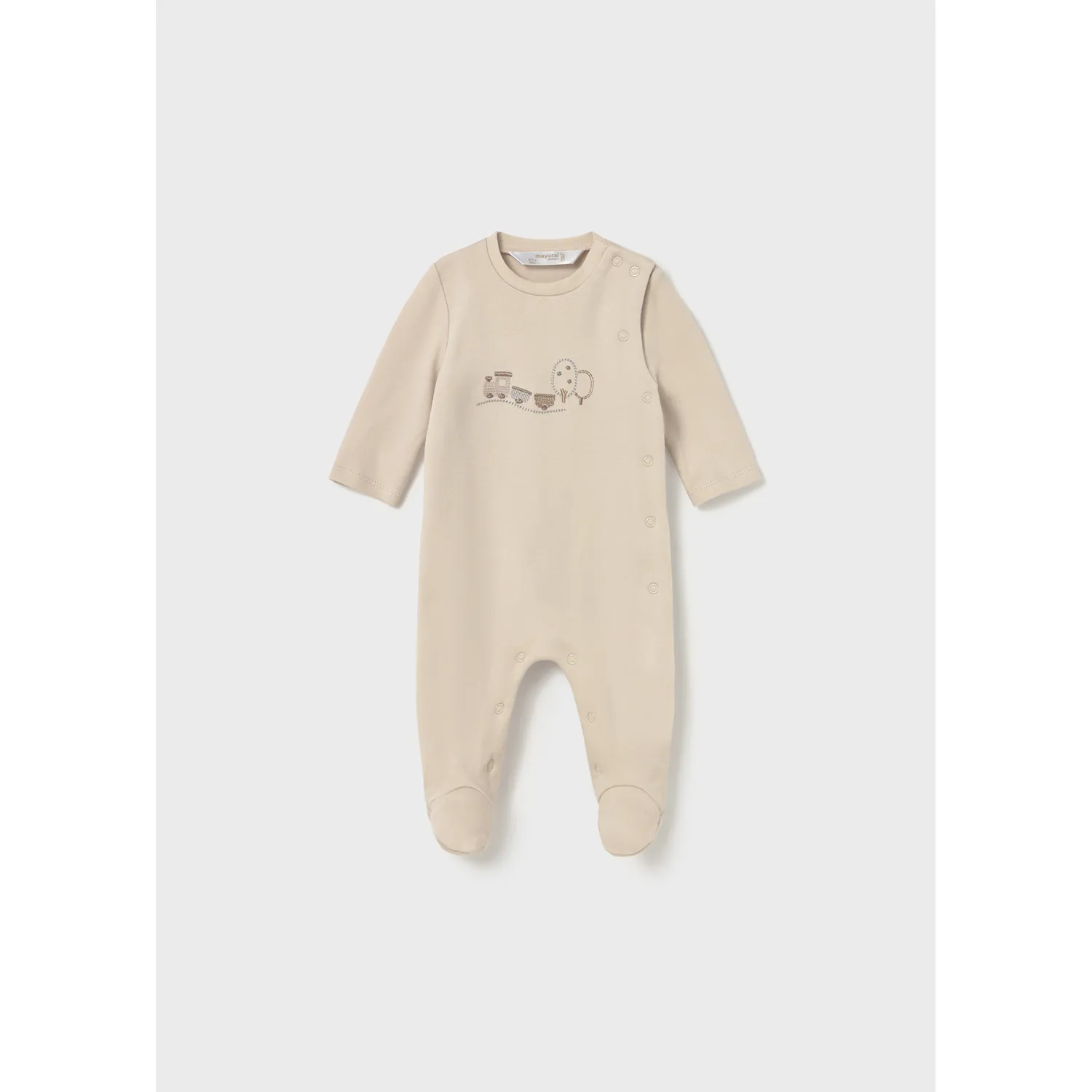 TAN SLEEPER SIDE CLOSURE TRAIN EMBRODIERY / 2714-039A