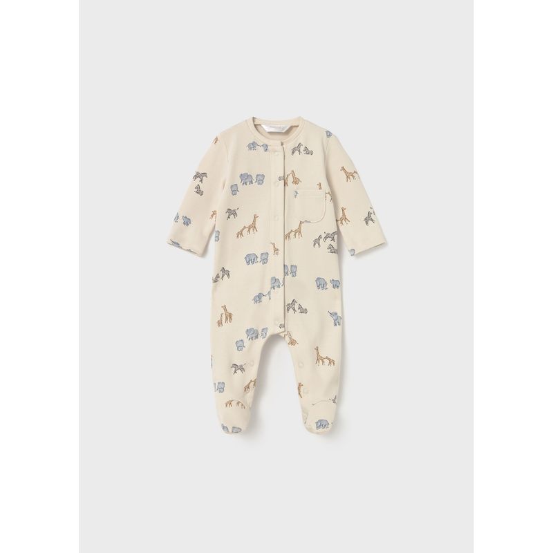 TAUPE SLEEPER FRONT CLOSURE ANIMAL PRINT / 2714-040