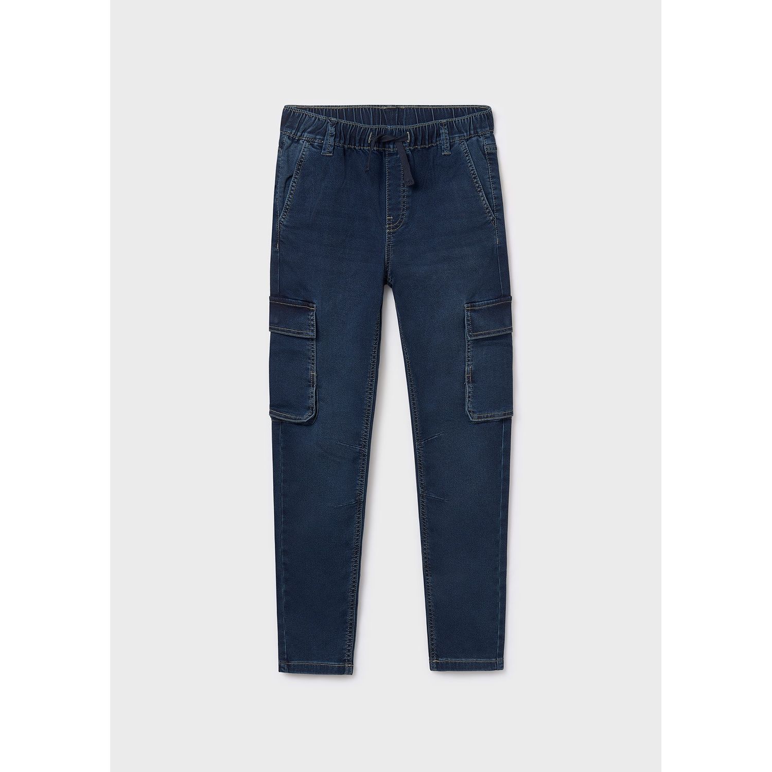 DARK BLUE DENIM CARGO JOGGER PANT / 7560-027
