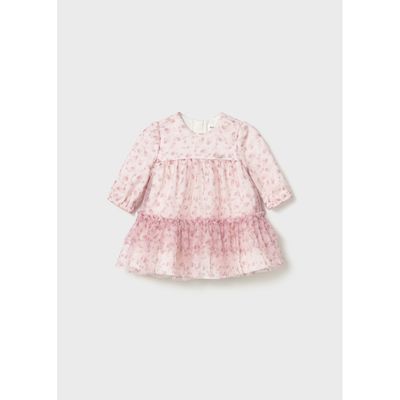 PETAL PINK PRINTED TULLE DRESS / 2817-041