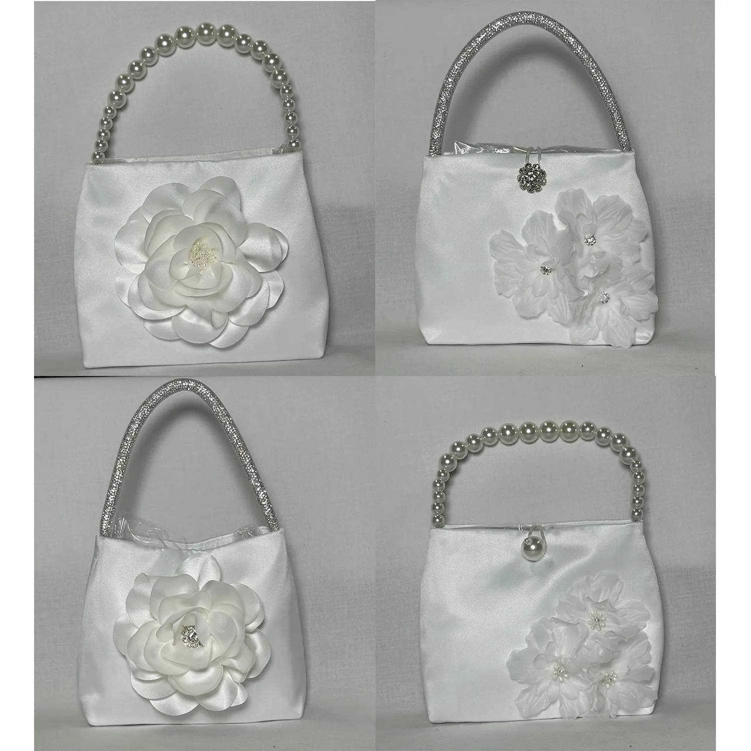 WHITE PURSE ASSORTED TRIMS COMMUNION / FG-641