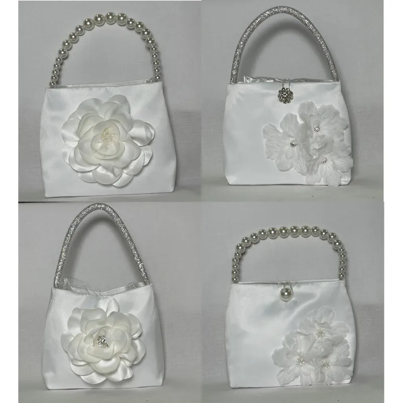 WHITE PURSE ASSORTED TRIMS COMMUNION / FG-641