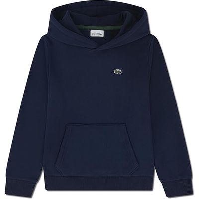 NAVY HOODED FLEECE SWEAT TOP ALIGATOR PATCH / 947028