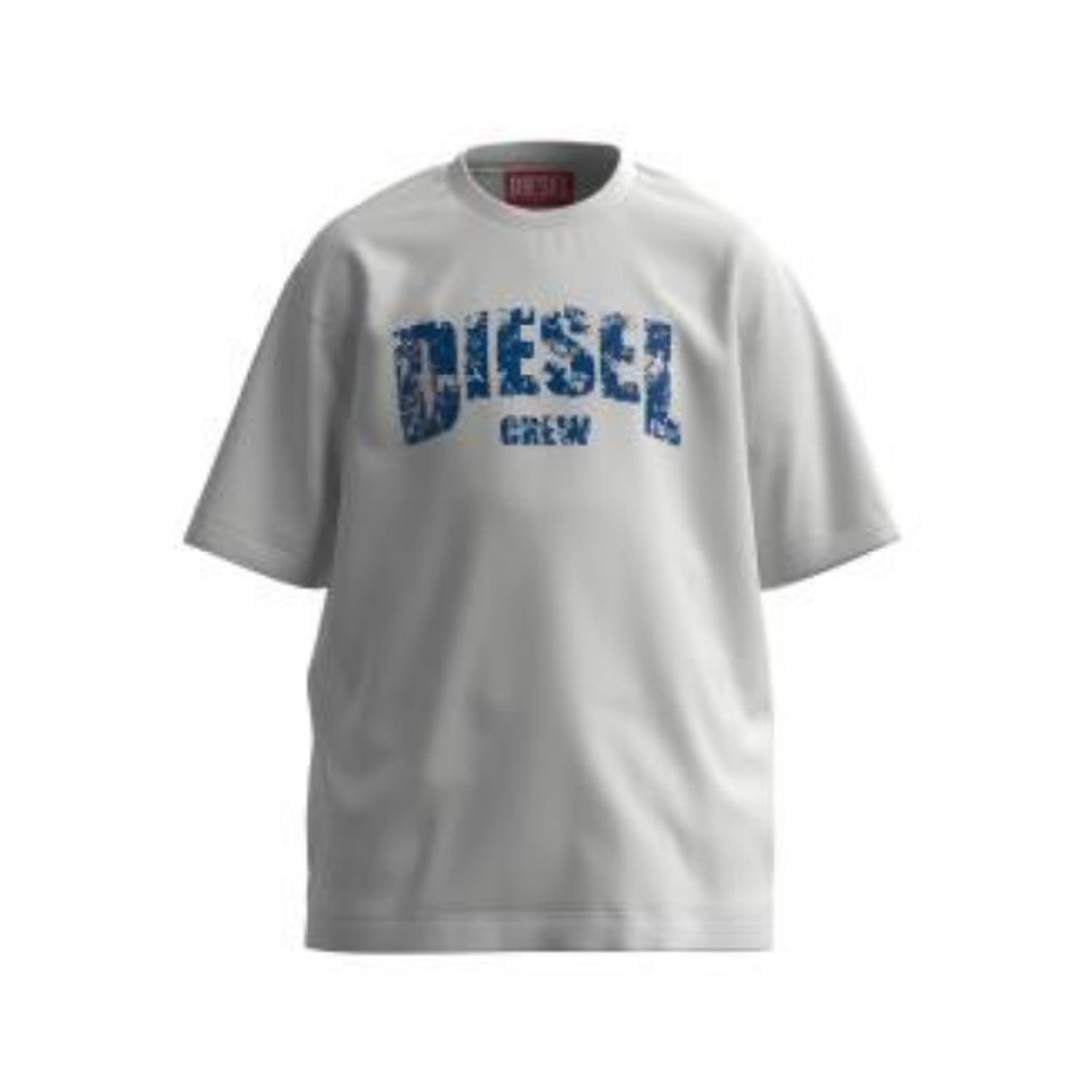 WHITE TSHIRT TRUIN DISTRESSED BLUE LOGO SHORT SLEEVE / J02868-K100