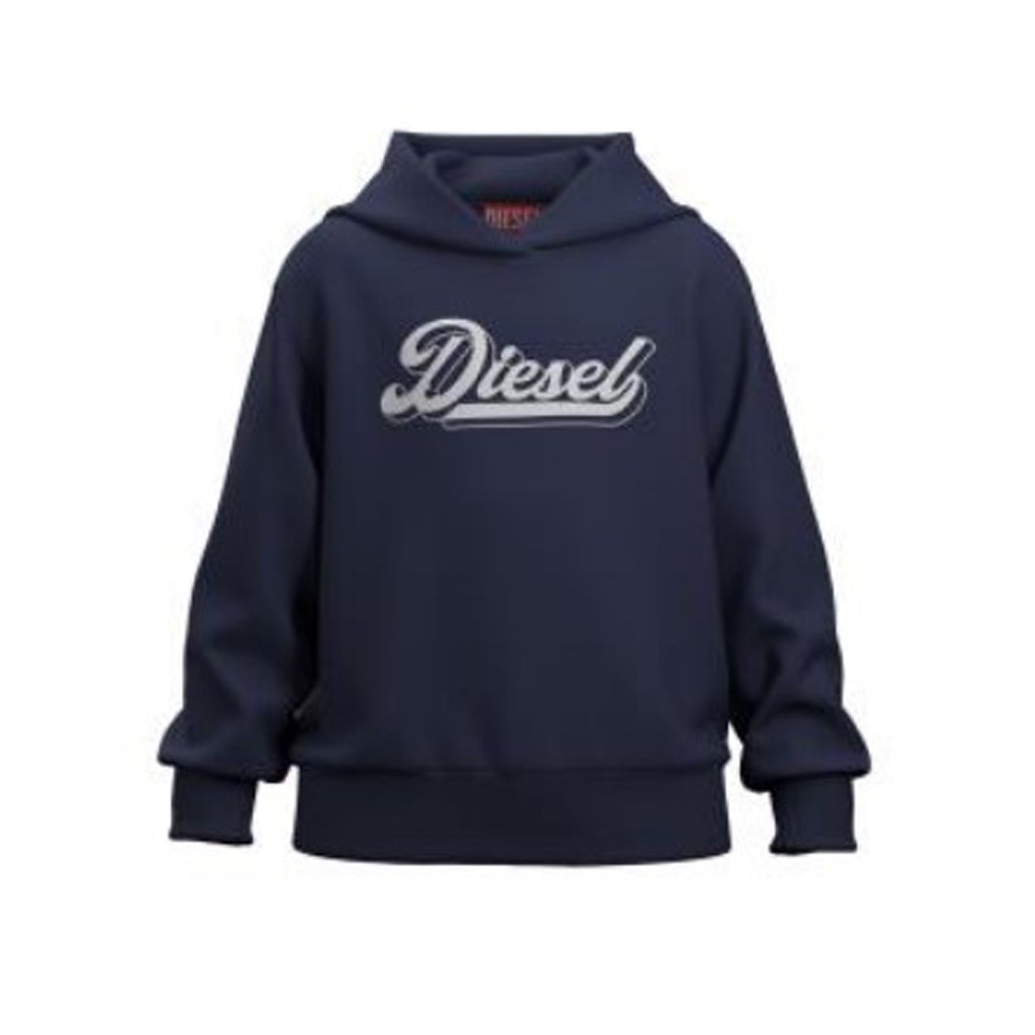 NAVY HOODED SWEATTOP WHITE DSL LOGO RIBBED CUFF & WSTBAND / J02872-K8AT