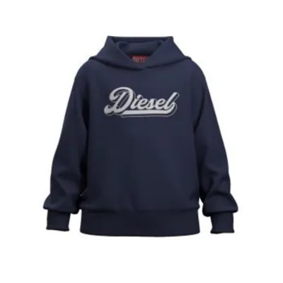 NAVY HOODED SWEATTOP WHITE DSL LOGO RIBBED CUFF & WSTBAND / J02872-K8AT NAVY HOODED SWEATTOP WHITE DSL LOGO RIBBED CUFF & WSTBAND / J02872-K8AT