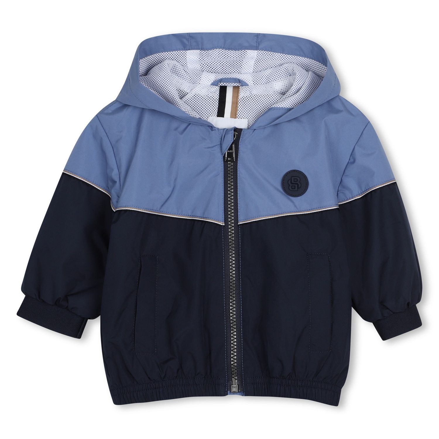 NAVY & LIGHT BLUE HOODED WINDBREAKER / J52860-849