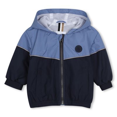 NAVY & LIGHT BLUE HOODED WINDBREAKER / J52860-849