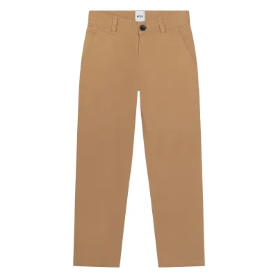 LIGHT BROWN TWILL PANT / J52685-269