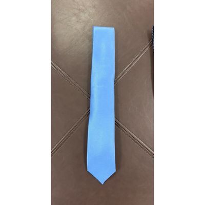 LIGHT BLUE TIE LONG TONE ON TONE PATTERN / TIEATTEZ0063